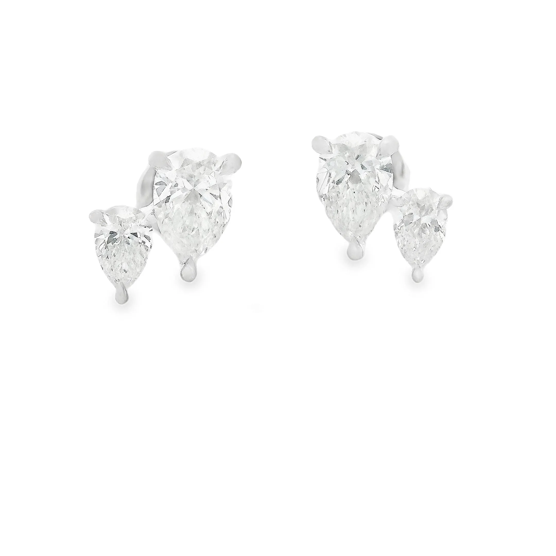1.41ct 18k White Gold Diamond Earrings