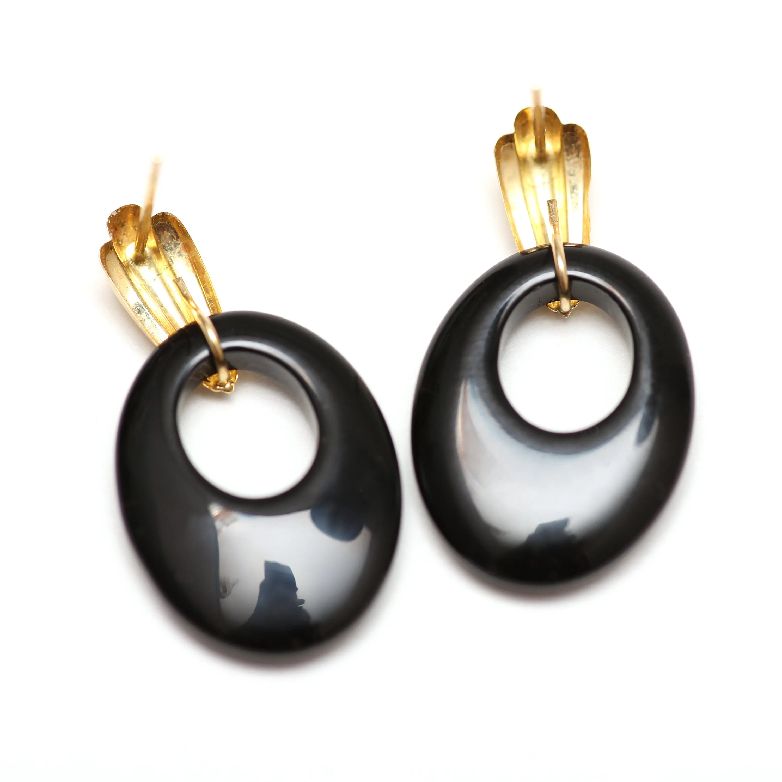 14k Onyx Earrings Small