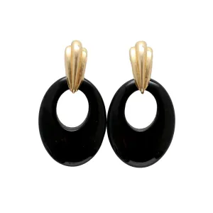 14k Onyx Earrings Small