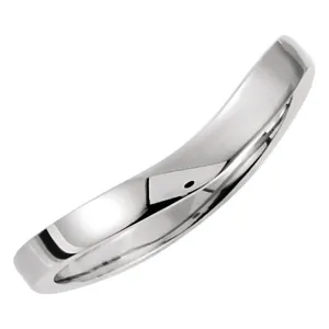 14k White Gold Stackable Ring, Size 6