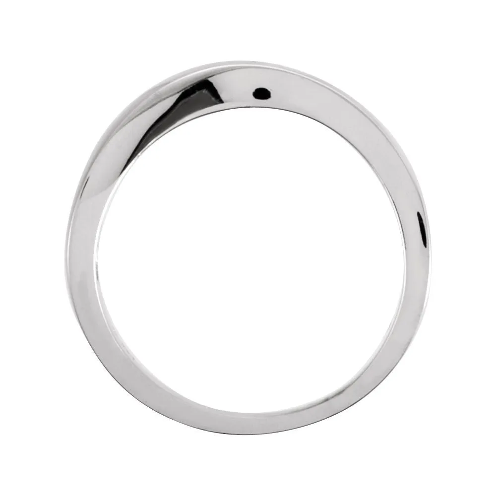 14k White Gold Stackable Ring, Size 6