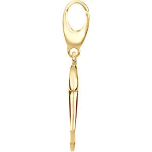 14k Yellow Gold Fashion Dolphin Charm