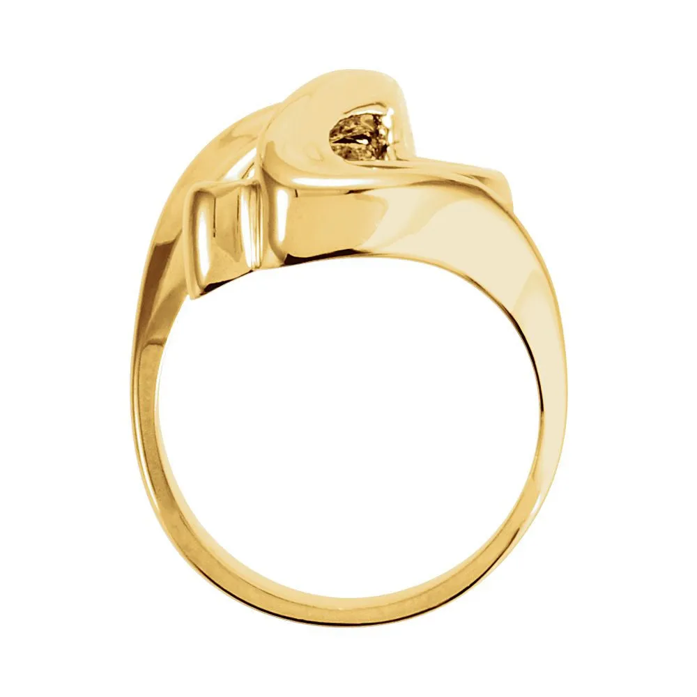 14k Yellow Gold Fashion Ring, Size 6