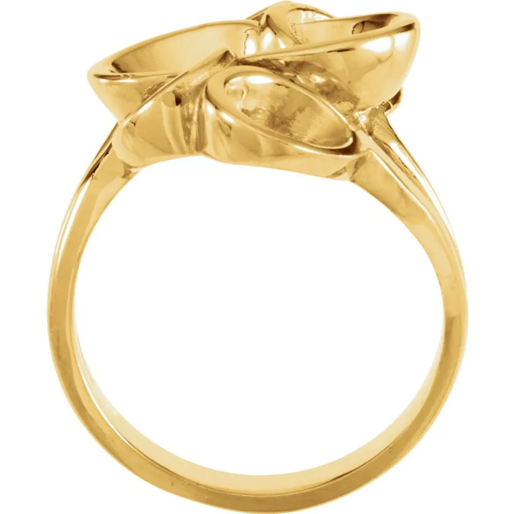 14k Yellow Gold Freeform Ring, Size 6