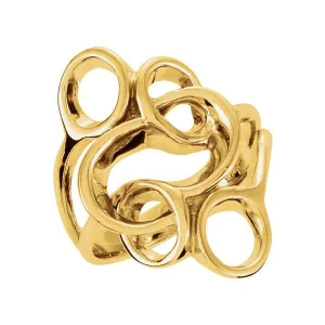14k Yellow Gold Freeform Ring, Size 6