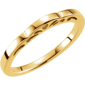 14k Yellow Gold Stackable Ring, Size 7