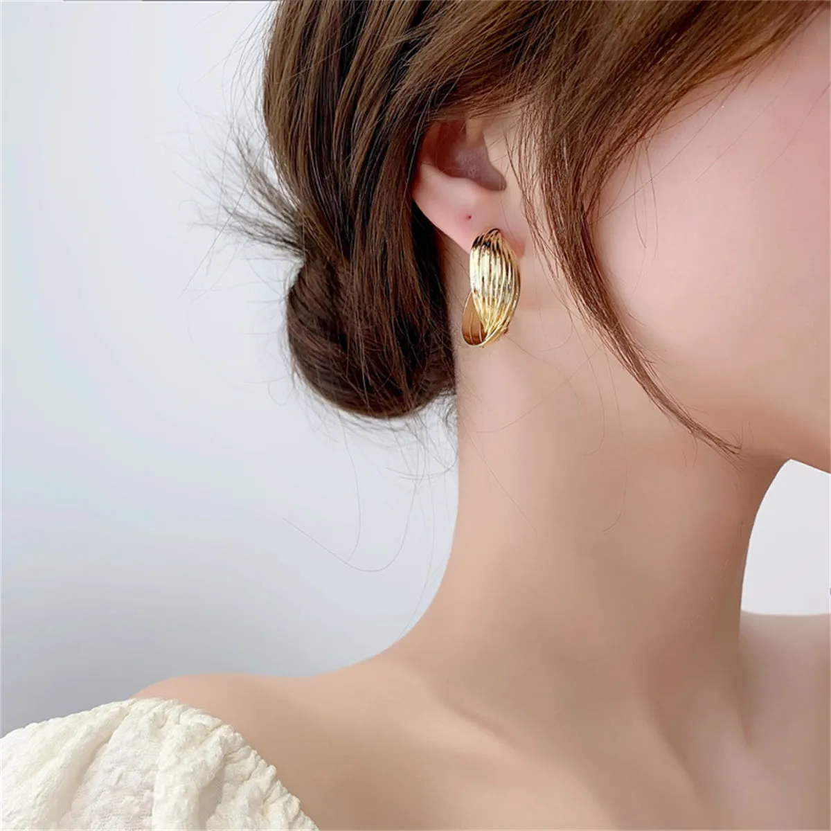 18K Gold-Plated Layered Hoop Earrings