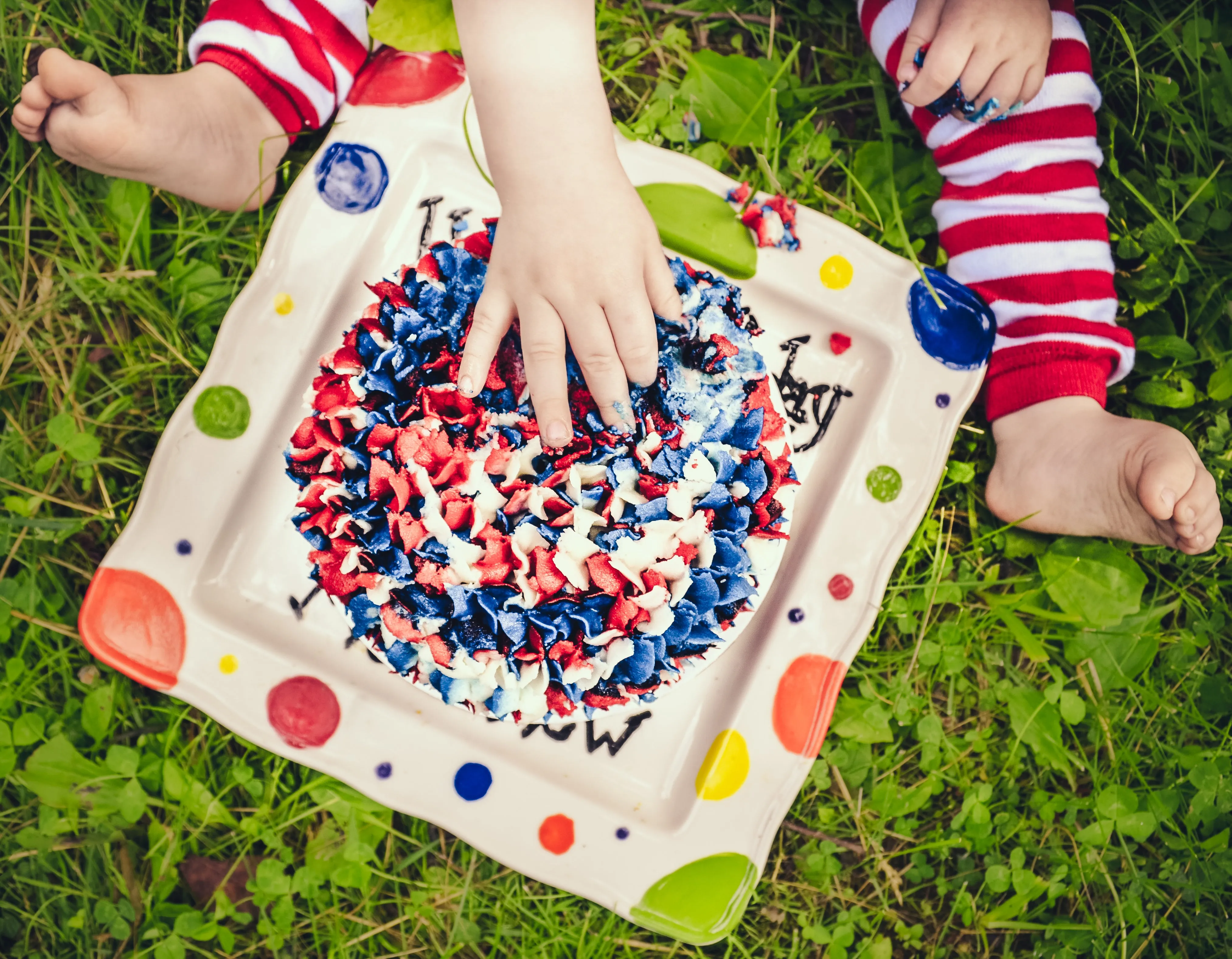 1st B-Day Boy Outfit - Baseball Patriotic