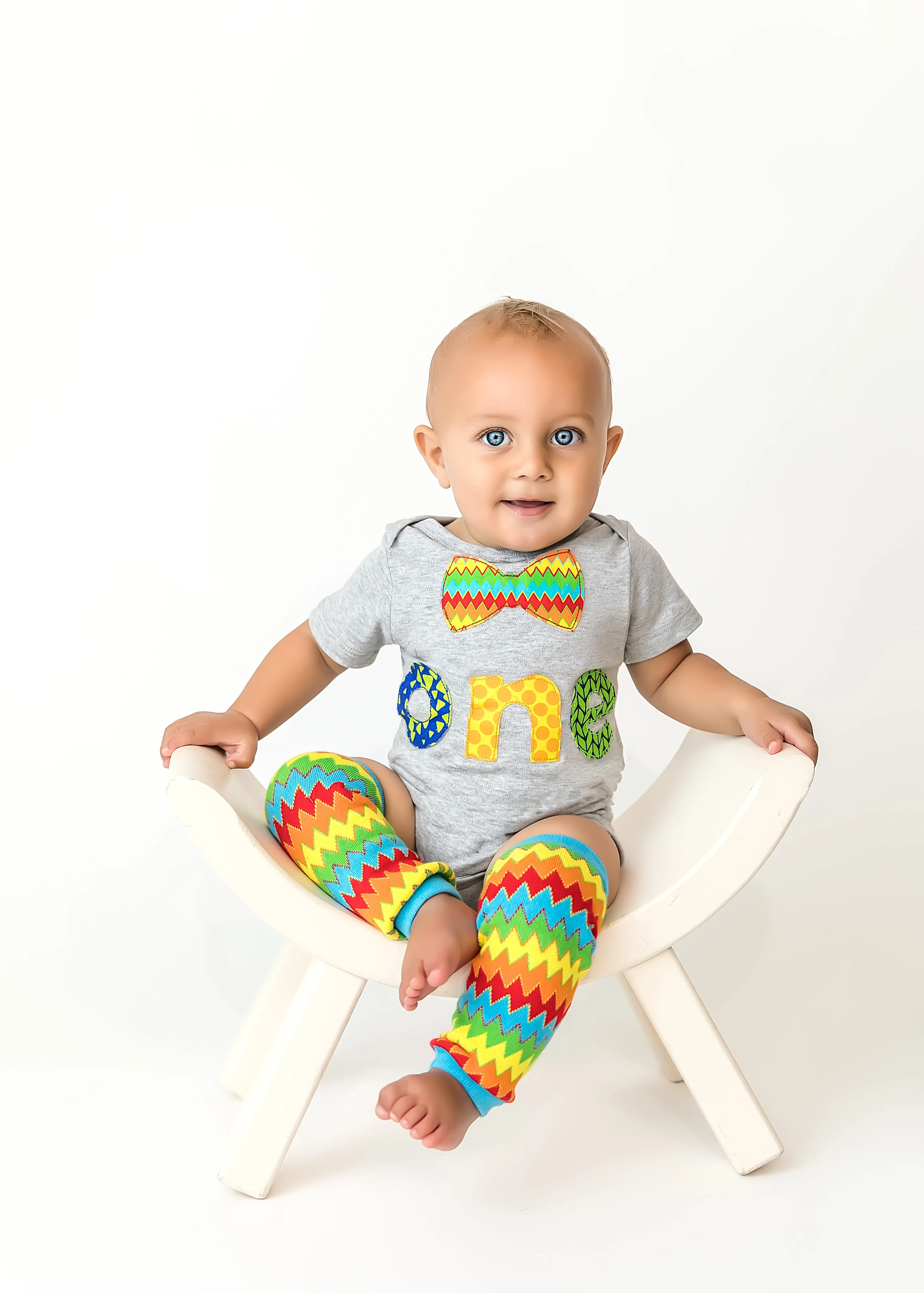 1st B-Day Boy Outfit- Colorful Monsters