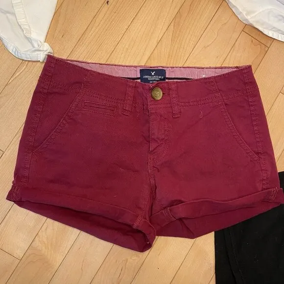 2 pairs AMERICAN EAGLE Shortie Shorts - size 0
