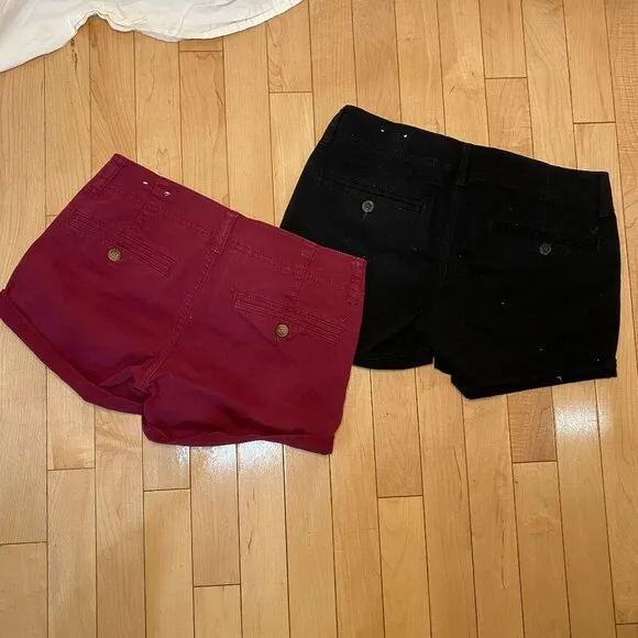 2 pairs AMERICAN EAGLE Shortie Shorts - size 0
