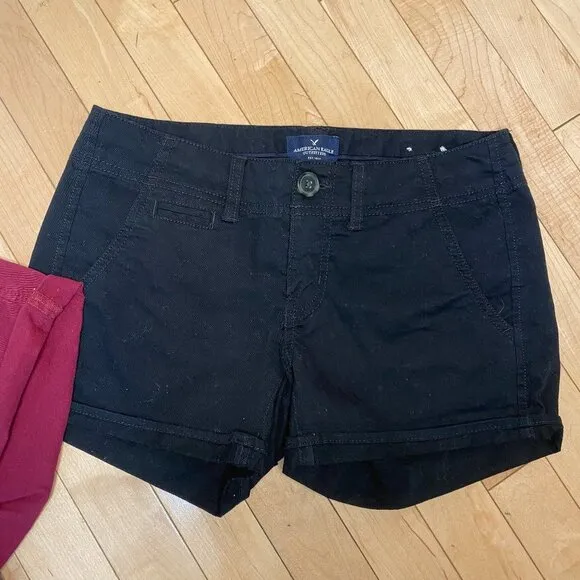 2 pairs AMERICAN EAGLE Shortie Shorts - size 0