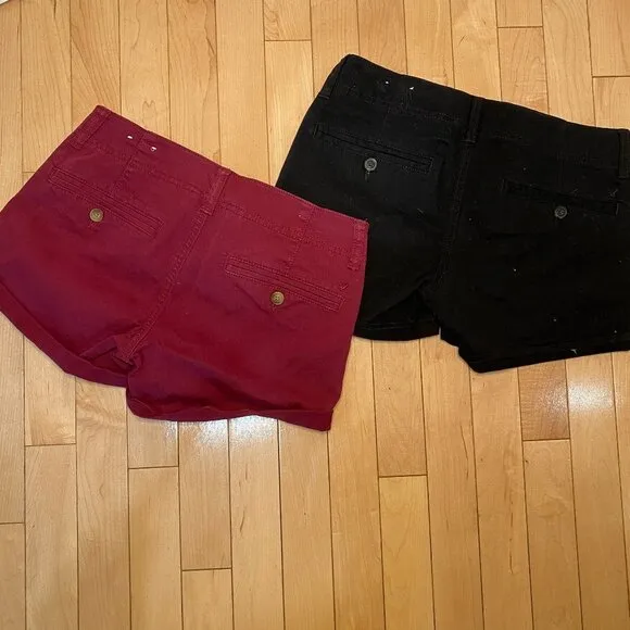 2 pairs AMERICAN EAGLE Shortie Shorts - size 0