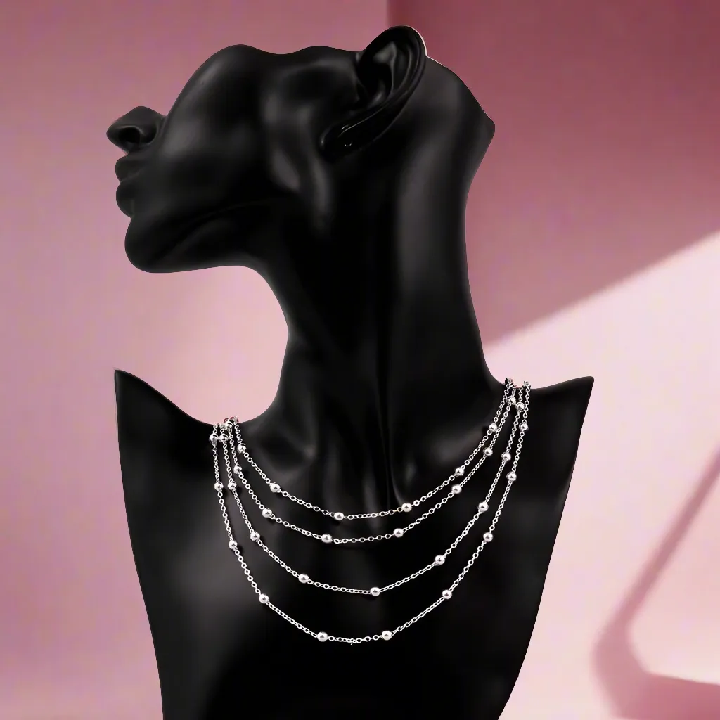 4 Tier Beads Necklace