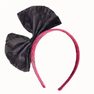 80s Lace Headband with soft lace bow - Asst Colours