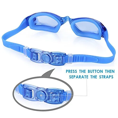 Aegend Anti-Fog UV Protection Triathlon Clear Swimming Goggles with Case (Blue)