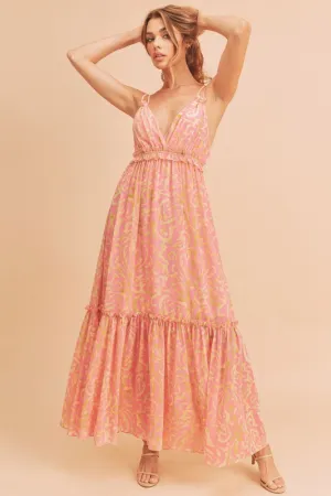 Aemi   Co Davia Floral Tiered Sun Maxi Dress