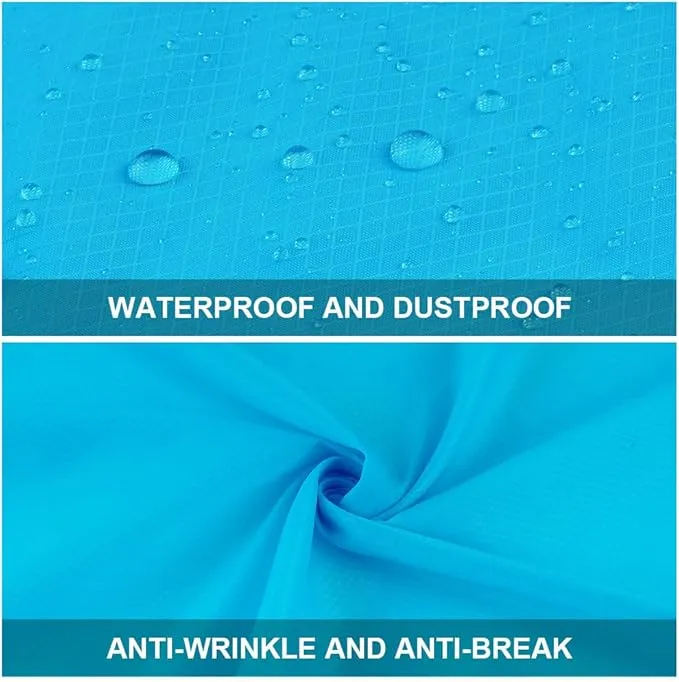 Ainiv Picnic Blanket, Mini Pocket Beach Mat 43.3 x 55.1IN (2-3 People) Foldable, Lightweight Waterproof Sand Free, Foldable Thin Ground Sheet for Outdoor Camping Hiking Travel - with Hand Strap