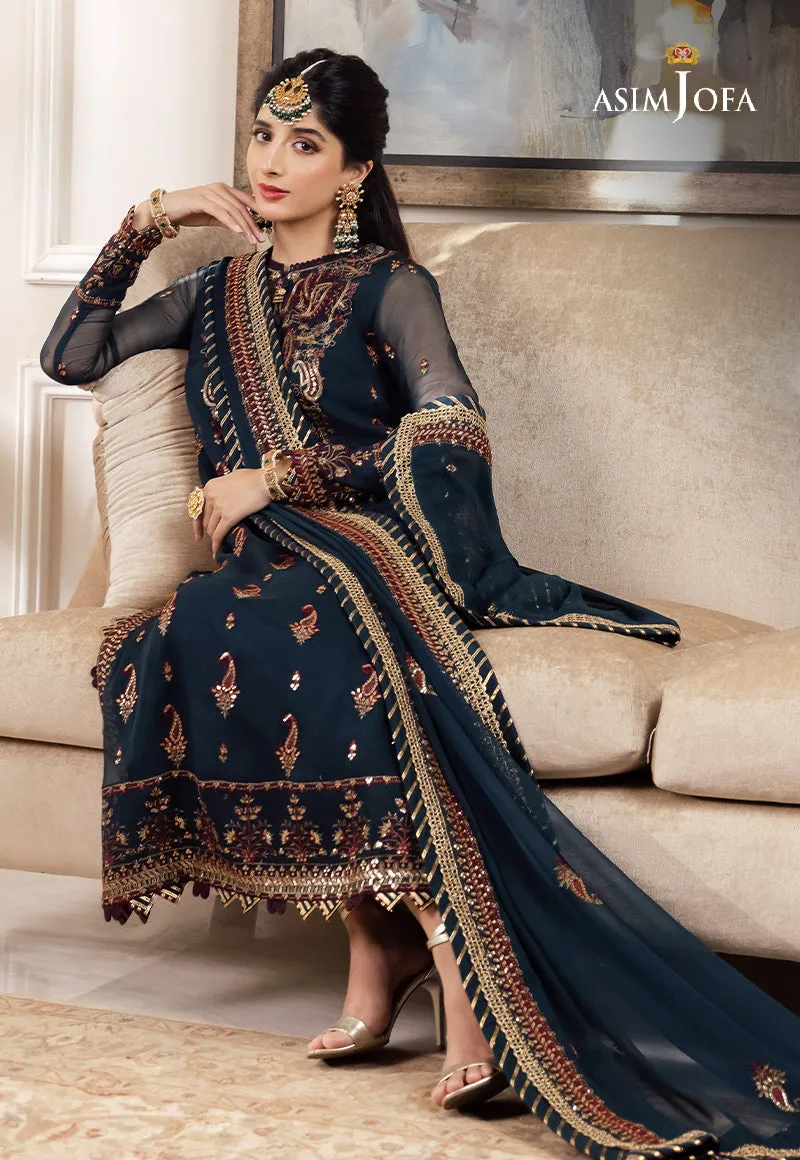 AJZS-03 | Asim Jofa Zari Sitara Luxury Eid Festive Collection 2023 | Unstitched Embrodried Suits
