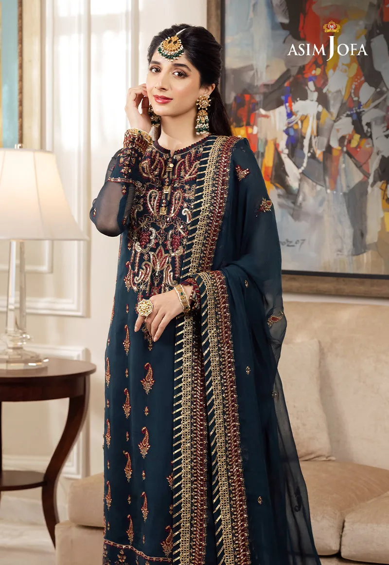 AJZS-03 | Asim Jofa Zari Sitara Luxury Eid Festive Collection 2023 | Unstitched Embrodried Suits
