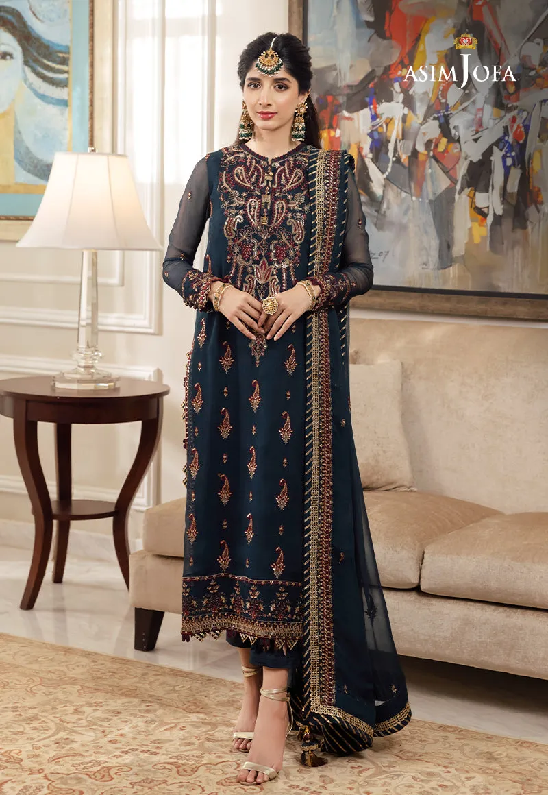 AJZS-03 | Asim Jofa Zari Sitara Luxury Eid Festive Collection 2023 | Unstitched Embrodried Suits