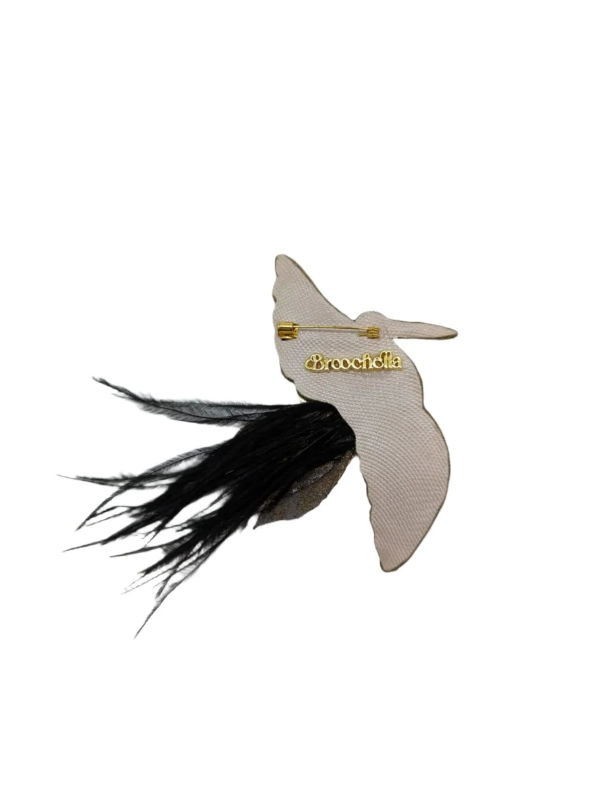 Albatross hand-beaded brooch