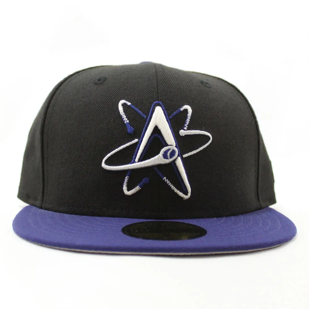 Albuquerque Isotopes New Era 59Fifty Fitted Hats (Air Jordan 11 Space Jam Glow in the Dark Gray Under Brim)