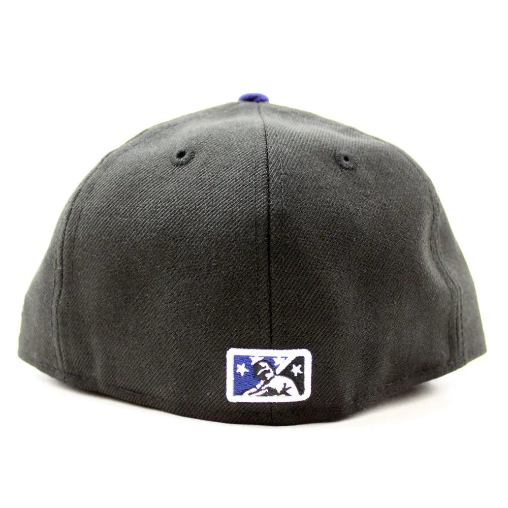 Albuquerque Isotopes New Era 59Fifty Fitted Hats (Air Jordan 11 Space Jam Glow in the Dark Gray Under Brim)