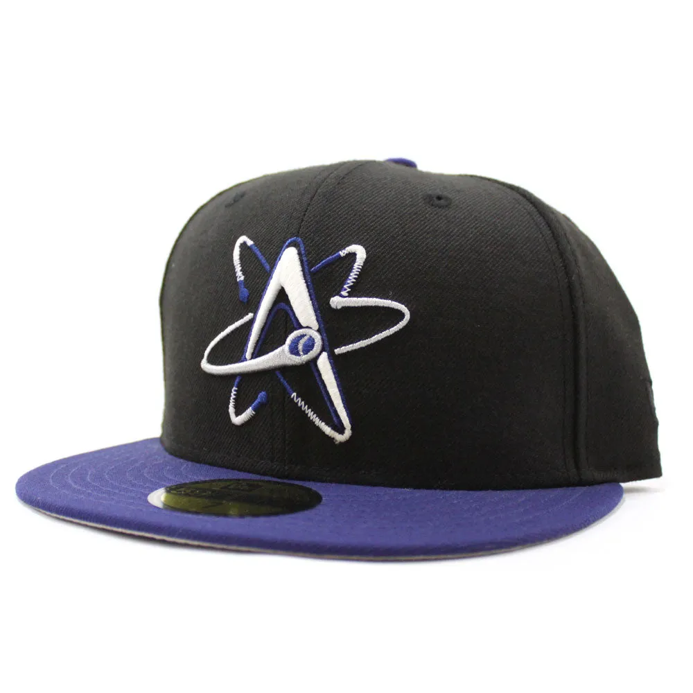 Albuquerque Isotopes New Era 59Fifty Fitted Hats (Air Jordan 11 Space Jam Glow in the Dark Gray Under Brim)