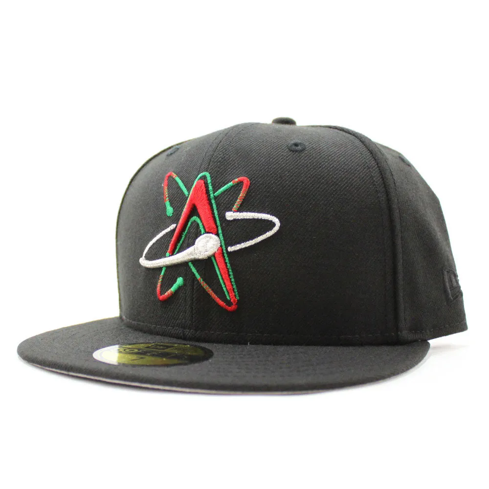 Albuquerque Isotopes New Era 59Fifty Hats (Black Red Kelly Gray Under Brim)