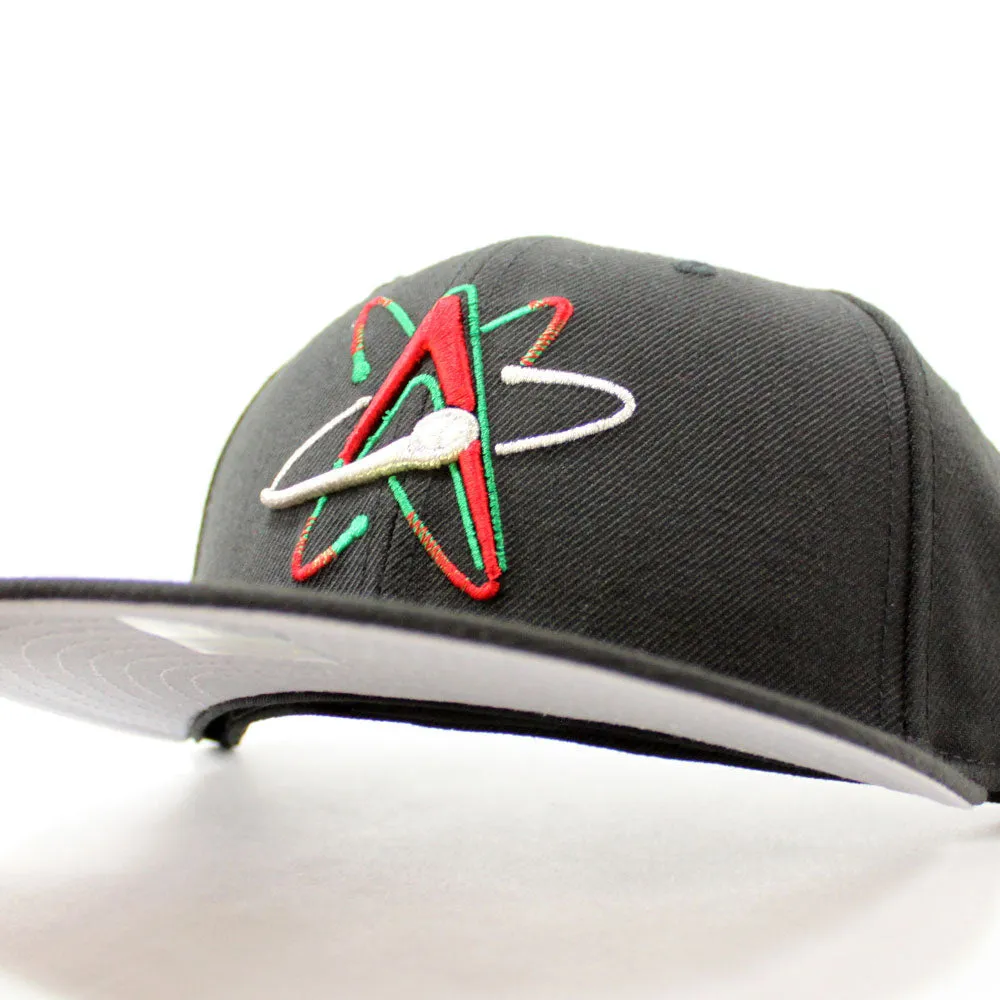 Albuquerque Isotopes New Era 59Fifty Hats (Black Red Kelly Gray Under Brim)