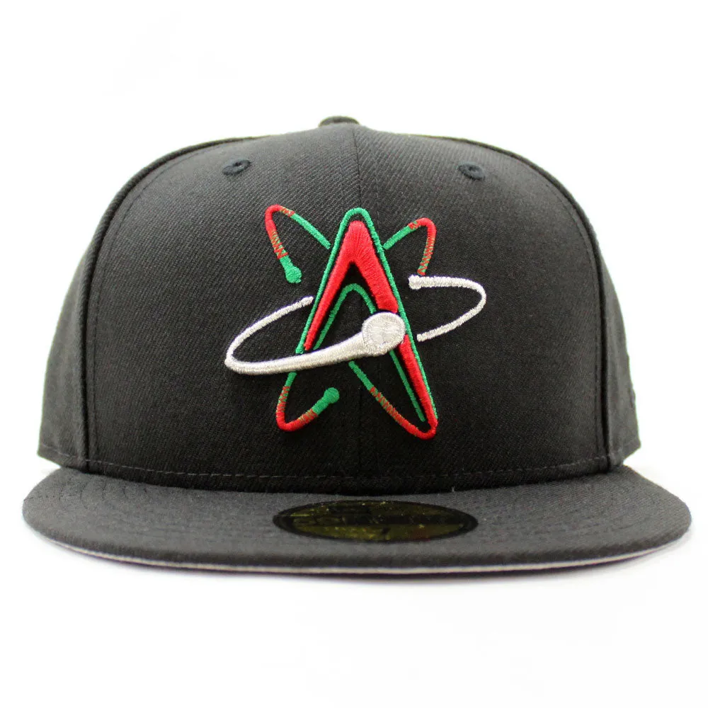Albuquerque Isotopes New Era 59Fifty Hats (Black Red Kelly Gray Under Brim)