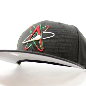 Albuquerque Isotopes New Era 59Fifty Hats (Black Red Kelly Gray Under Brim)