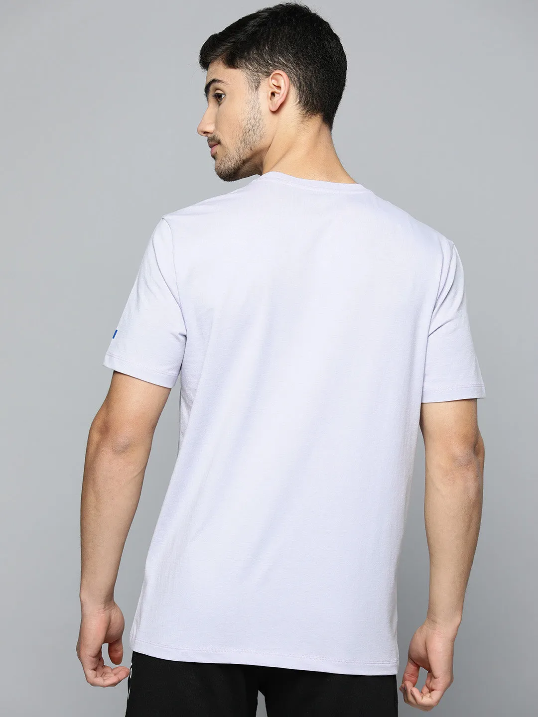 Alcis Men Typography Printed Anti Static Slim Fit Sports T-shirt