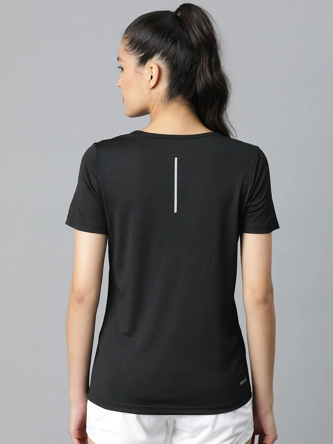 Alcis Typography Printed Anti Static Slim Fit Sports T-shirt