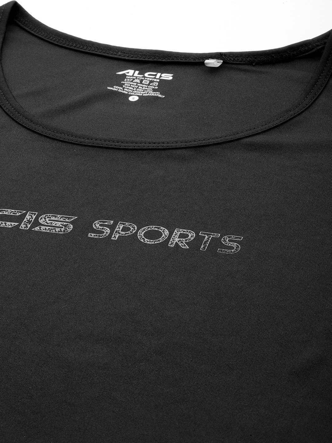 Alcis Typography Printed Anti Static Slim Fit Sports T-shirt