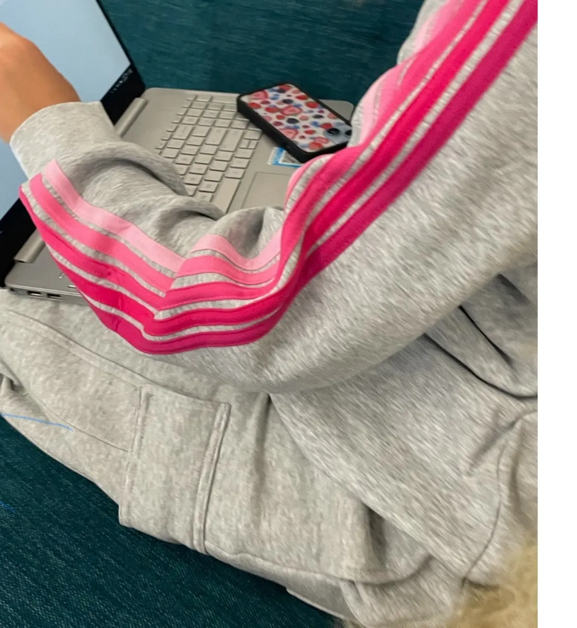 Alpha Xi Delta 5 Stripe Crewneck Sweatshirt