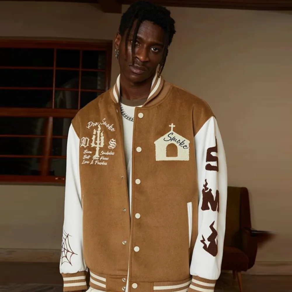 American Castle Embroidered Padded Jacket