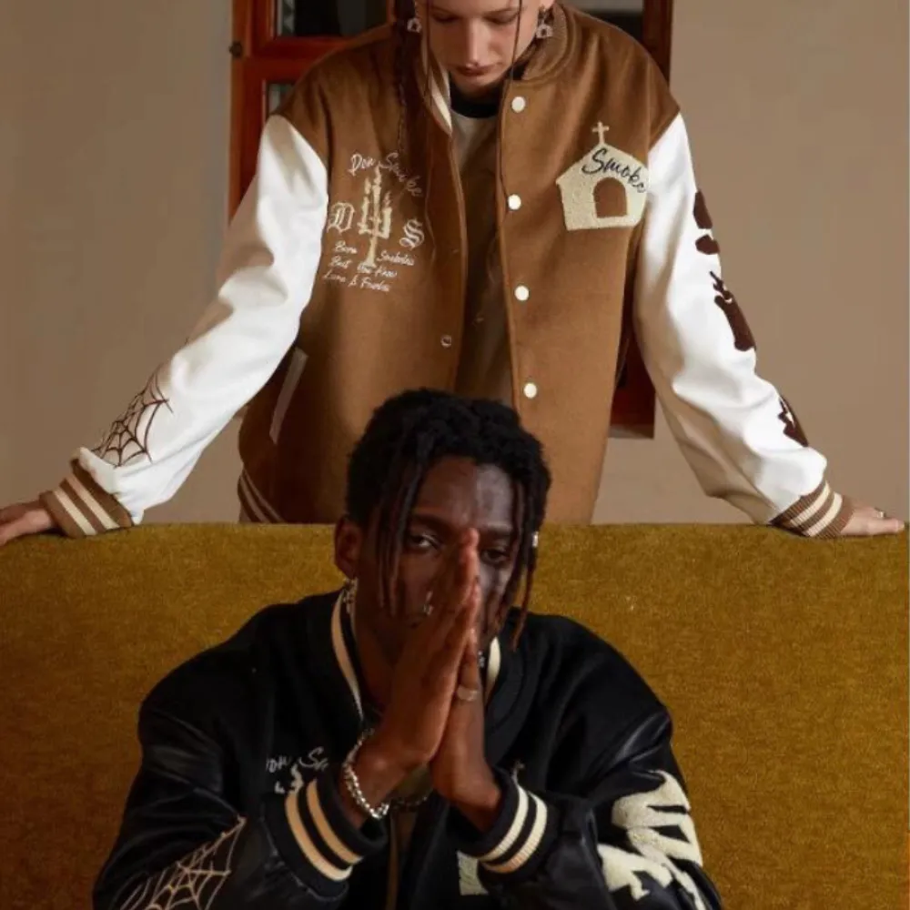 American Castle Embroidered Padded Jacket