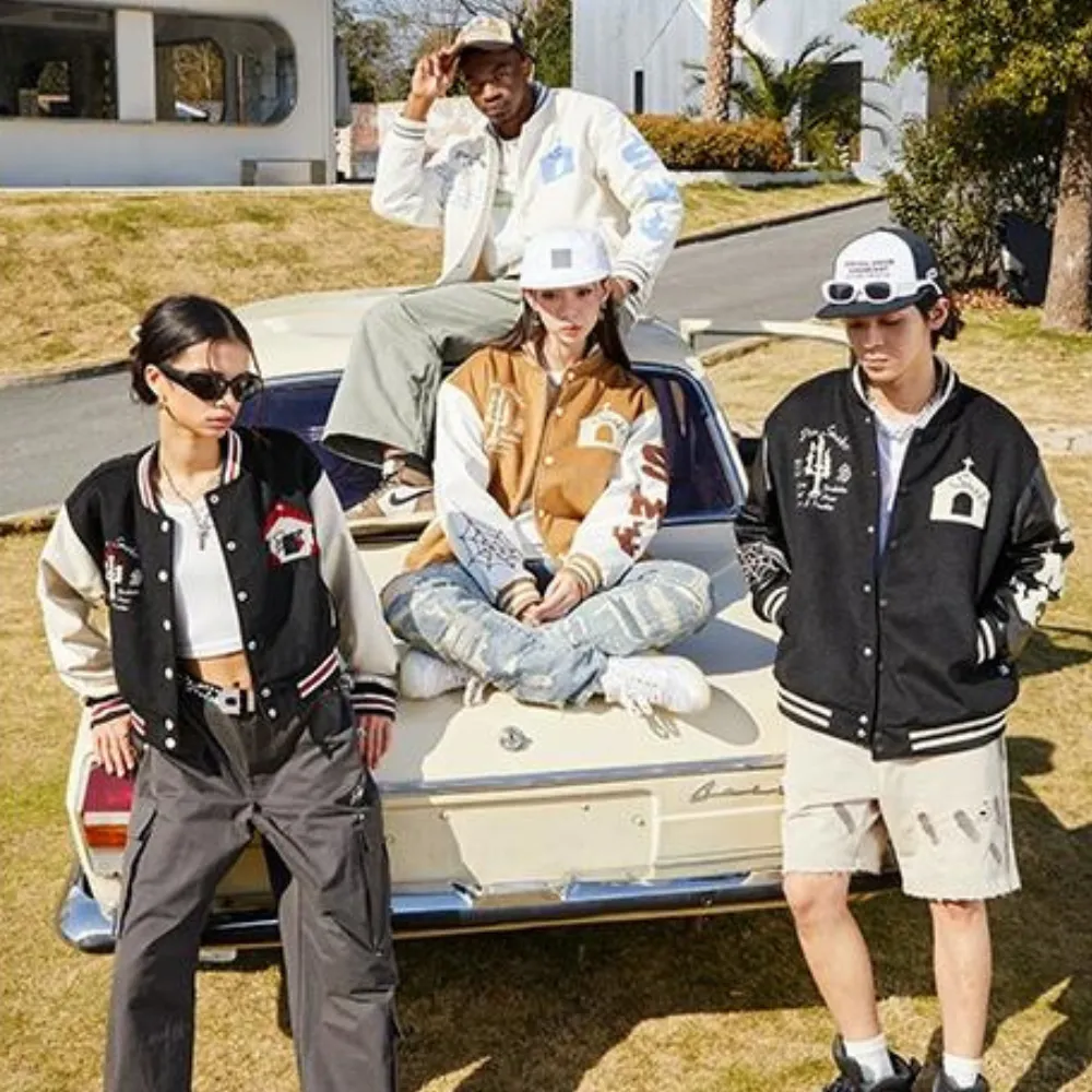 American Castle Embroidered Padded Jacket