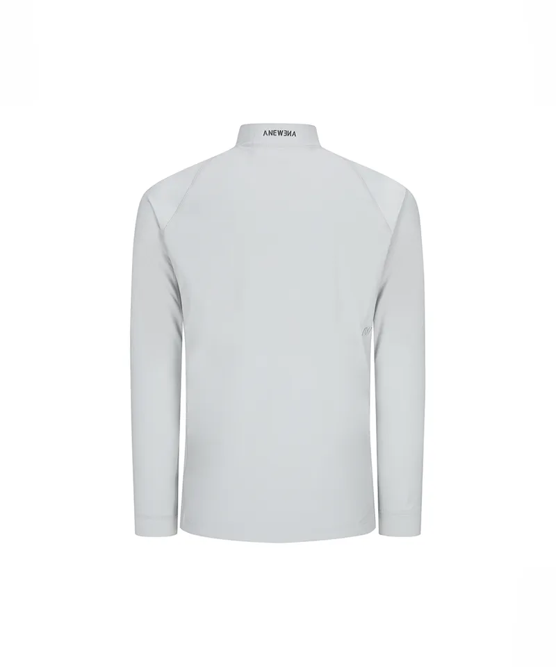 ANEW Golf Men's M Performance High Neck L/TS - Light Grey