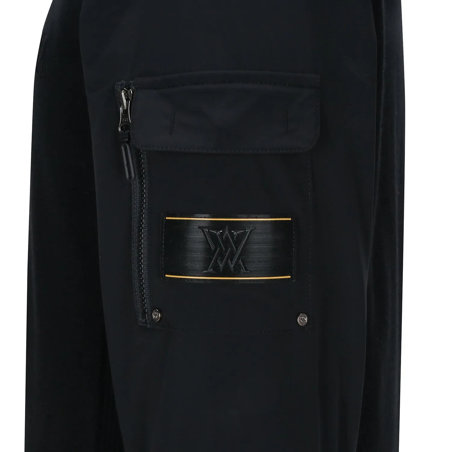 ANEW Golf Men's Preformance Wind Block Hybrid Pullover - Black