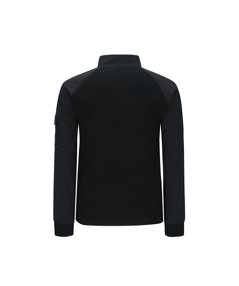 ANEW Golf Men's Preformance Wind Block Hybrid Pullover - Black