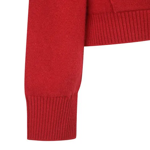 ANEW Golf Women Big Collar Half Zip-UP Pullover - Red