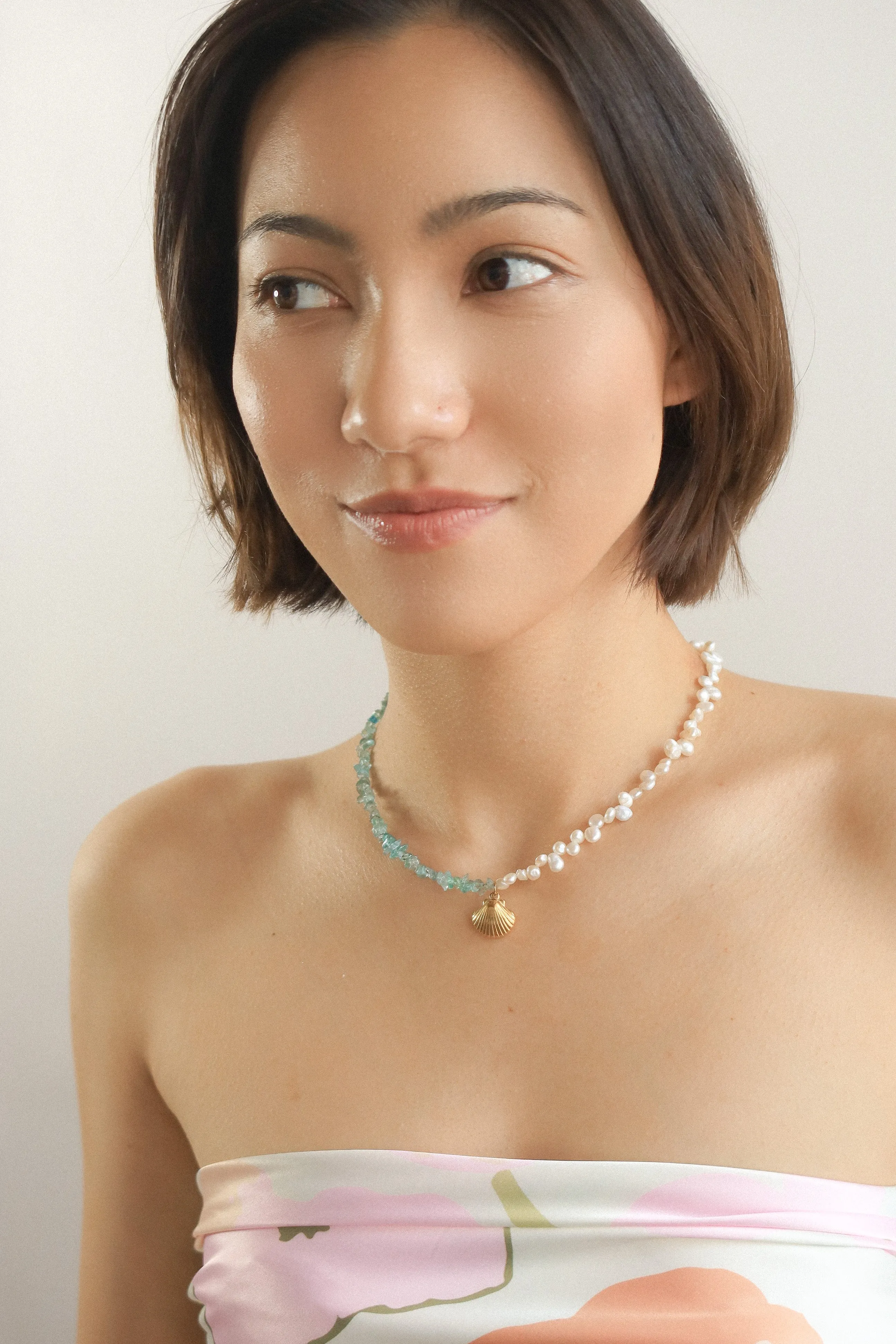 Aqua Beaded Necklace