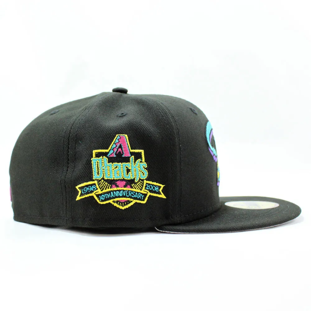 Arizona Diamondbacks 10TH Anniversary New Era 59Fifty Fitted Hat (Black Grey Under Brim)