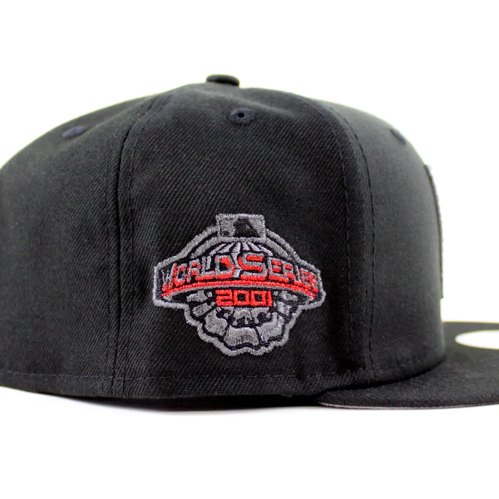 Arizona Diamondbacks 2001 World Series New Era 59Fifty Fitted Hat (Black Gray Under Brim)