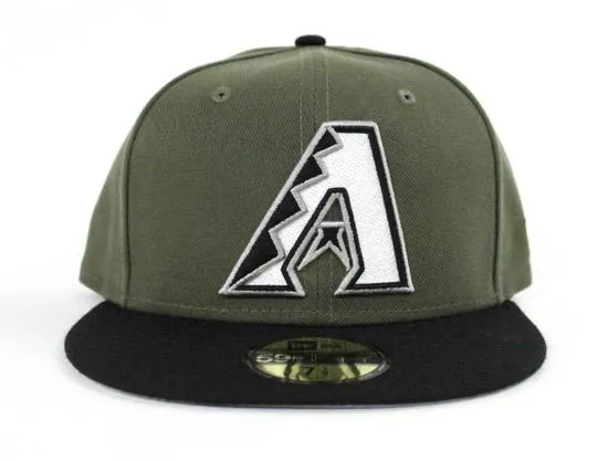 Arizona DiamondBacks New Era Fitted 59Fifty hat (Olive Black Gray Under Brim)