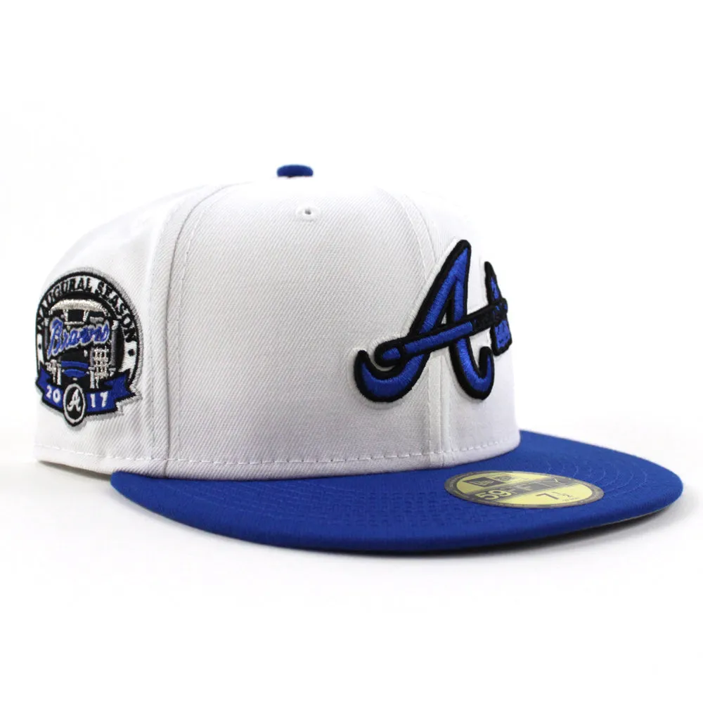 Atlanta Braves 17th Inaugural Season New Era 59Fifty Fitted Hat (White Blue Gray Under Brim)