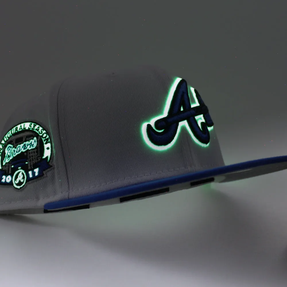 Atlanta Braves 17th Inaugural Season New Era 59Fifty Fitted Hat (White Blue Gray Under Brim)